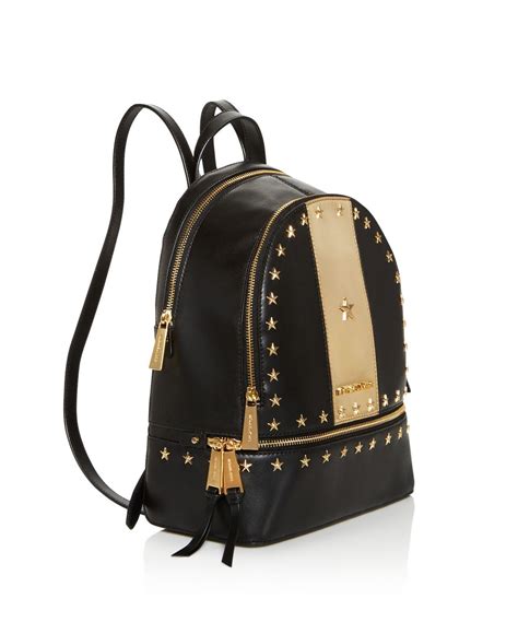 michael michael kors rhea medium backpack star stud|Michael Kors studded leather backpack.